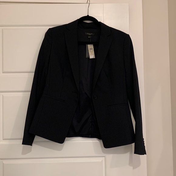 NWT Ann Taylor black with pinstripes, blazer - Picture 1 of 4